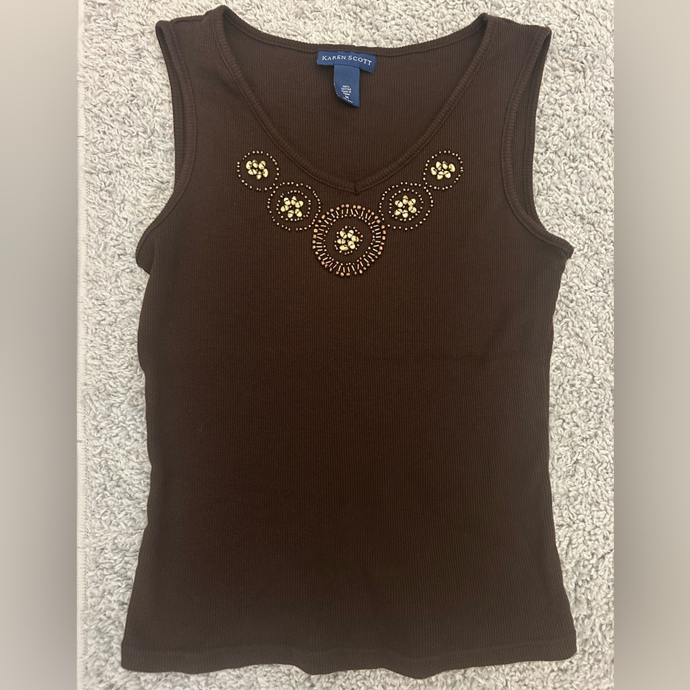 vintage beaded tank top